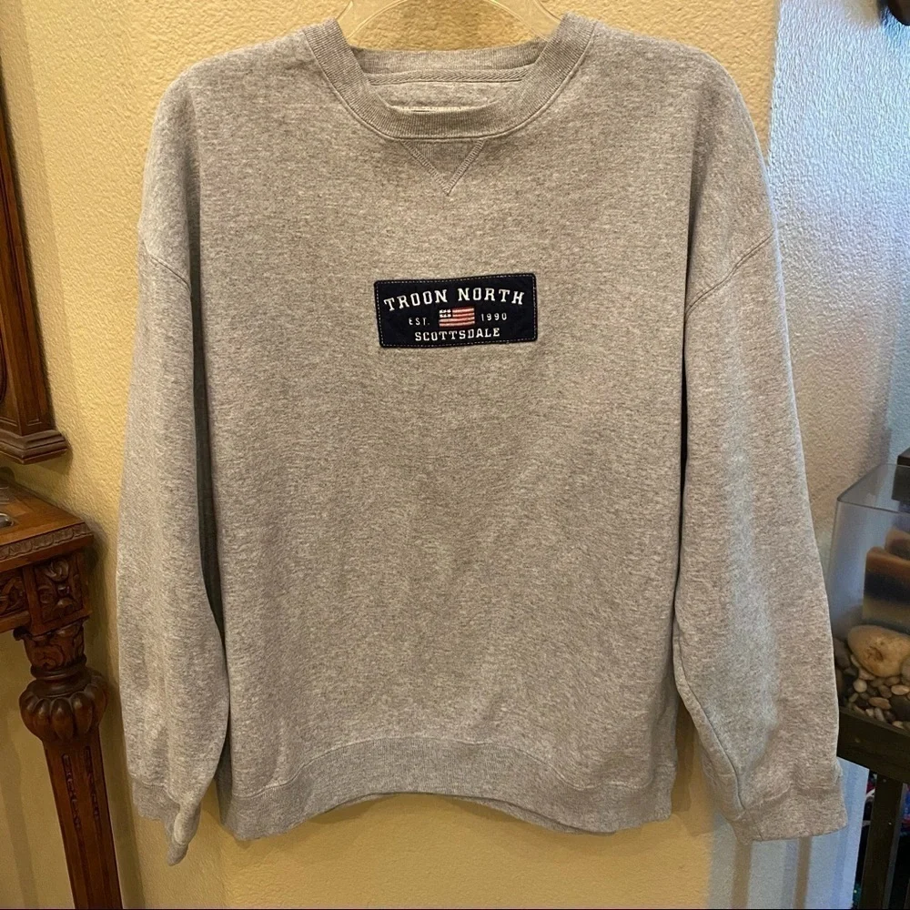 Vintage Gear For Sports Flag Troon North Scottsdale Gray Sweatshirt Size Medium